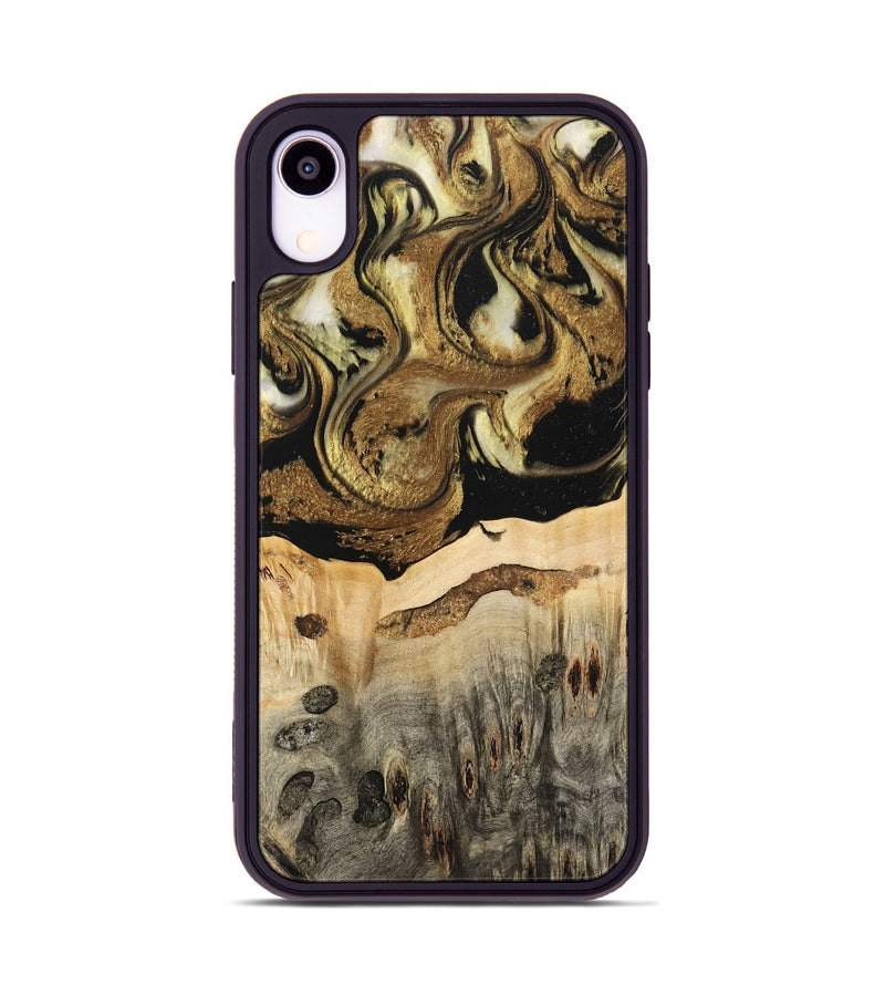 iPhone Xr Wood Phone Case - Collen (Black & White, 741420)