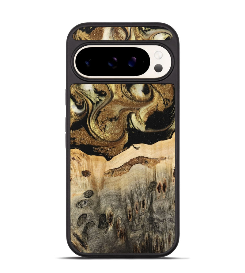 Pixel 9 Pro Wood Phone Case - Collen (Black & White, 741420)