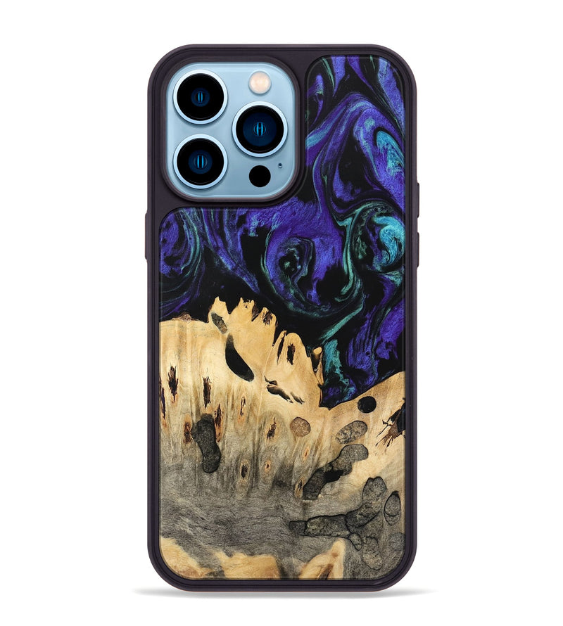 iPhone 14 Pro Max Wood Phone Case - Giza (Purple, 741422)