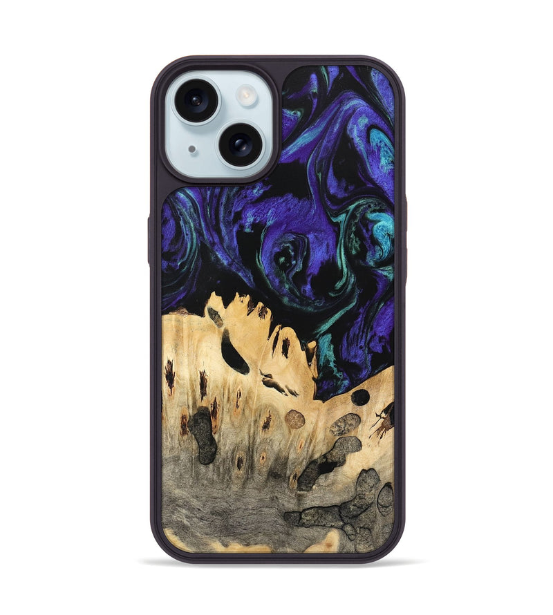 iPhone 15 Wood Phone Case - Giza (Purple, 741422)