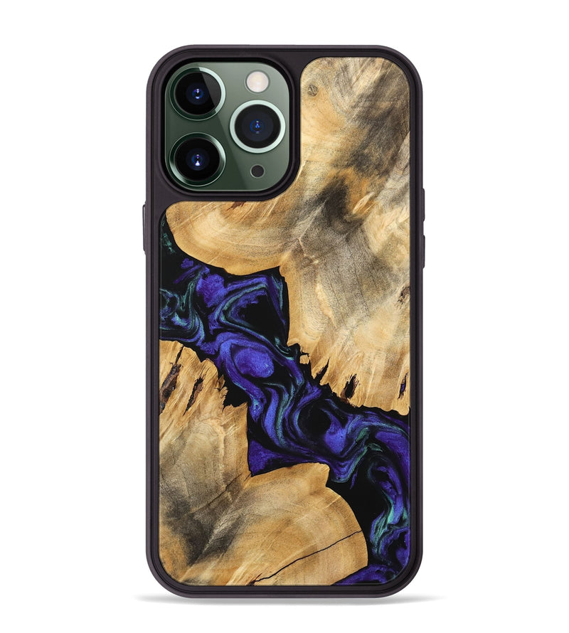 iPhone 13 Pro Max Wood Phone Case - Tallou (Purple, 741423)