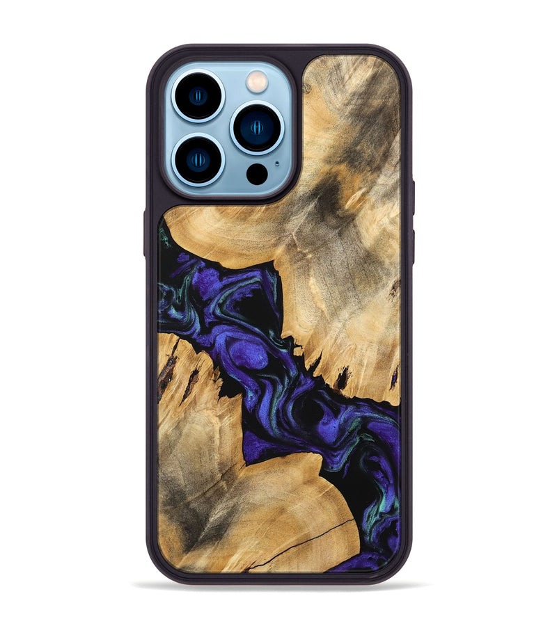 iPhone 14 Pro Max Wood Phone Case - Tallou (Purple, 741423)