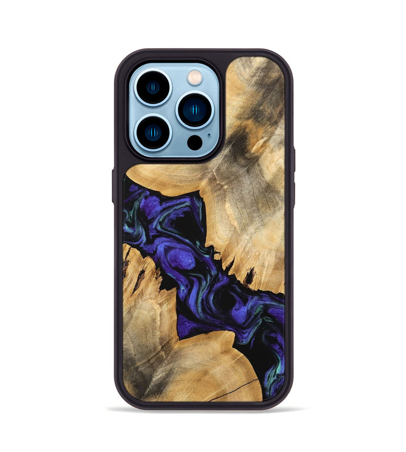 iPhone 14 Pro Wood Phone Case - Tallou (Purple, 741423)