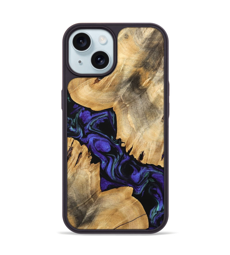 iPhone 15 Wood Phone Case - Tallou (Purple, 741423)