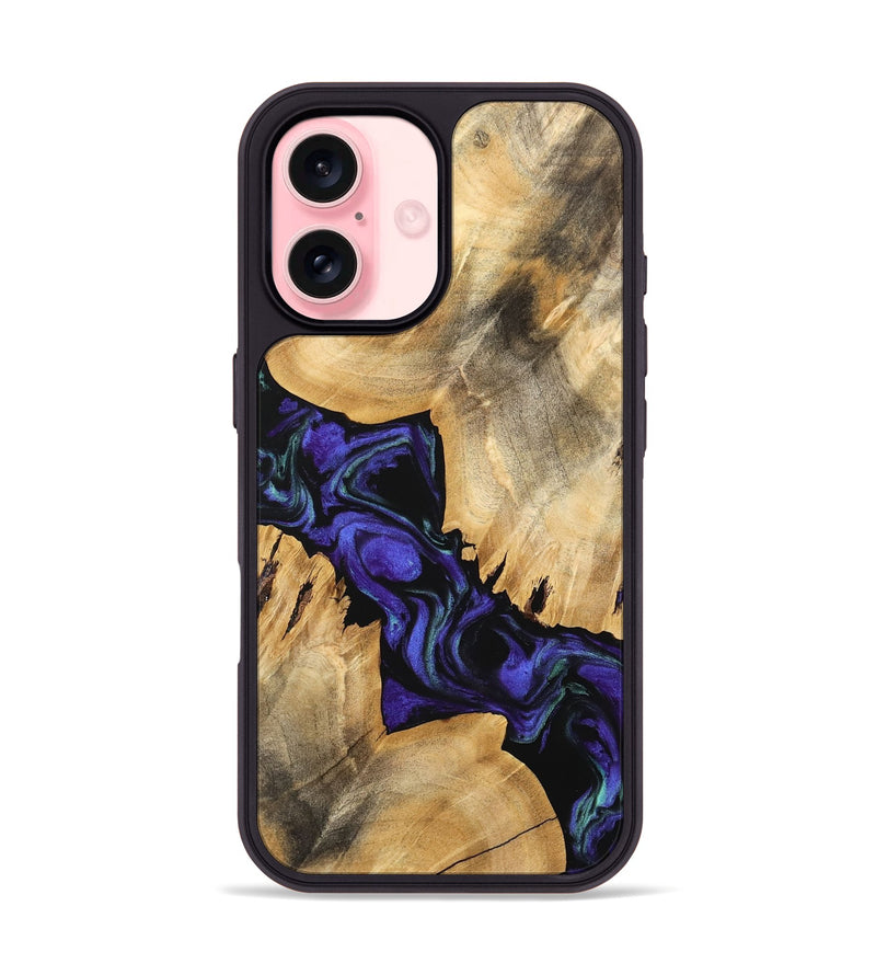 iPhone 16 Wood Phone Case - Tallou (Purple, 741423)