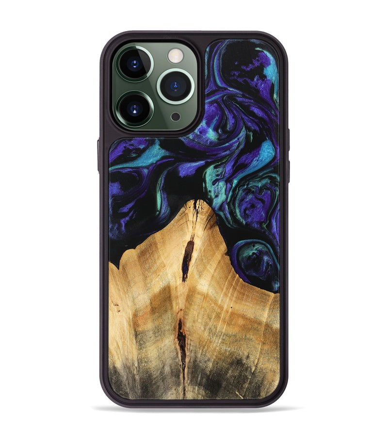 iPhone 13 Pro Max Wood Phone Case - Anatole (Purple, 741424)