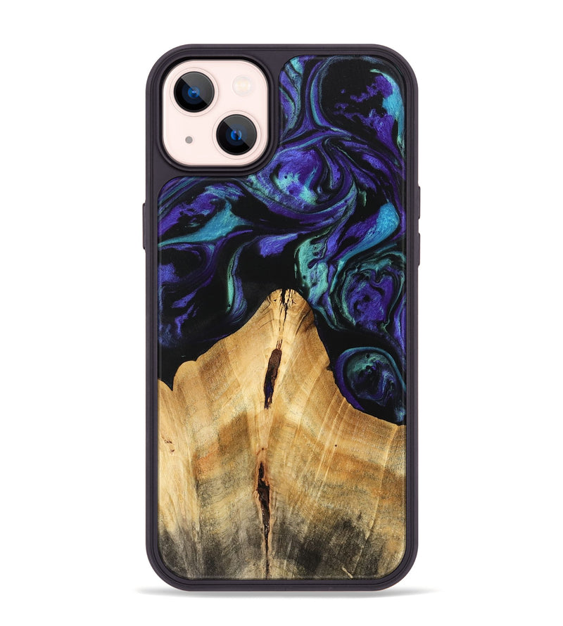 iPhone 14 Plus Wood Phone Case - Anatole (Purple, 741424)