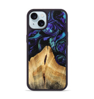 iPhone 15 Wood Phone Case - Anatole (Purple, 741424)