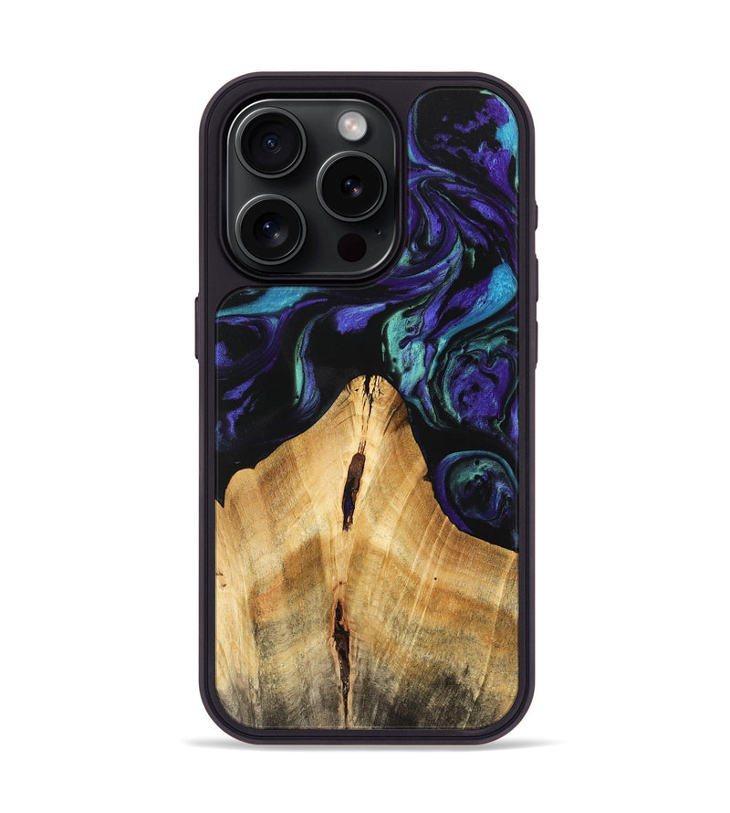 iPhone 15 Pro Wood Phone Case - Anatole (Purple, 741424)