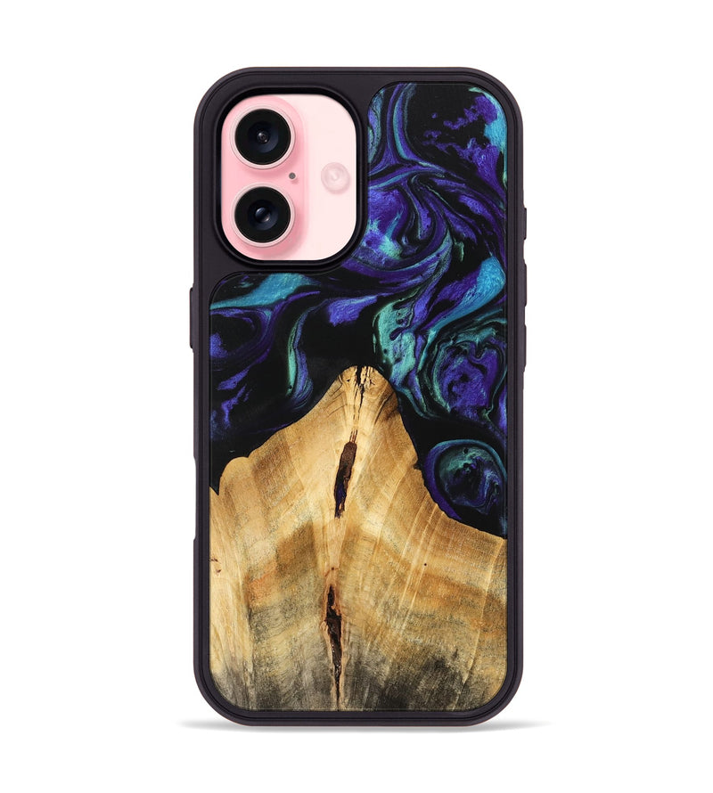 iPhone 16 Wood Phone Case - Anatole (Purple, 741424)