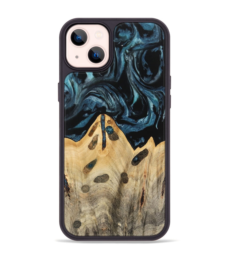 iPhone 14 Plus Wood Phone Case - Lona (Blue, 741425)