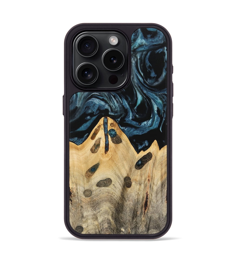 iPhone 15 Pro Wood Phone Case - Lona (Blue, 741425)