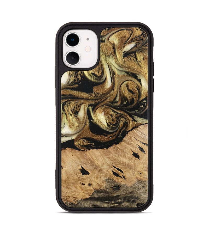 iPhone 11 Wood Phone Case - Ismael (Black & White, 741427)