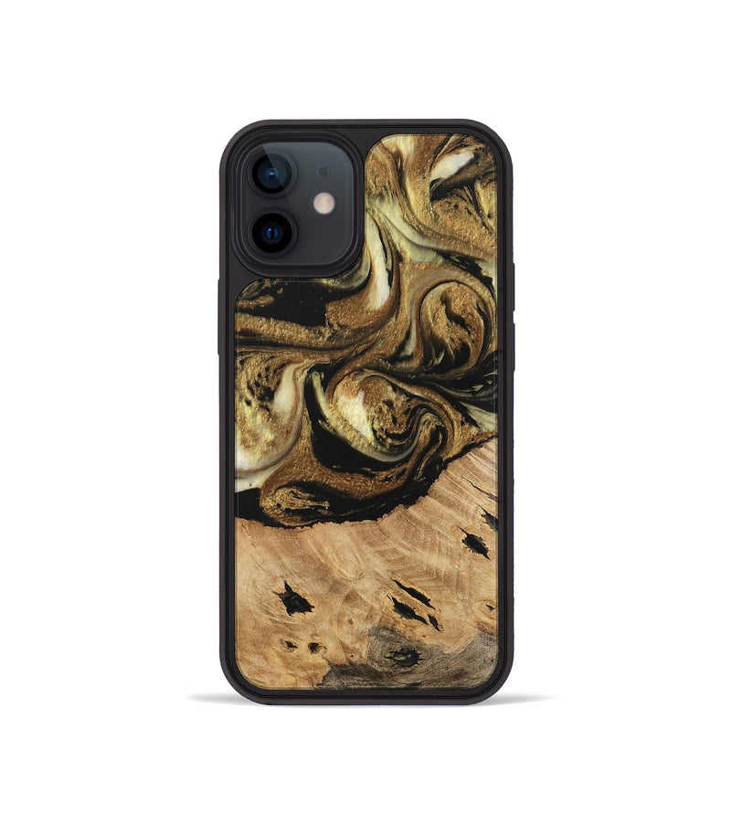 iPhone 12 mini Wood Phone Case - Ismael (Black & White, 741427)