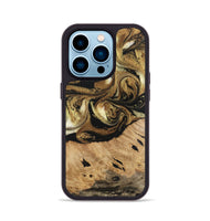 iPhone 14 Pro Wood Phone Case - Ismael (Black & White, 741427)