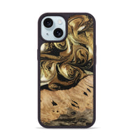 iPhone 15 Wood Phone Case - Ismael (Black & White, 741427)