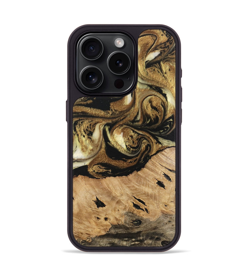 iPhone 15 Pro Wood Phone Case - Ismael (Black & White, 741427)