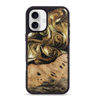 iPhone 16 Plus Wood Phone Case - Ismael (Black & White, 741427)