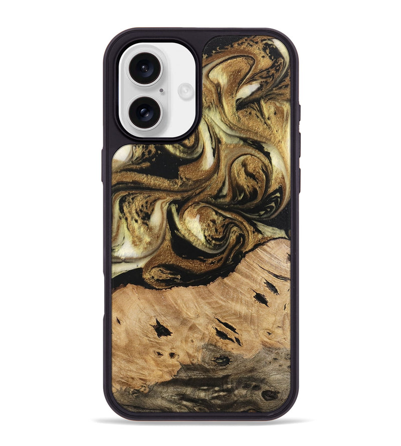 iPhone 16 Plus Wood Phone Case - Ismael (Black & White, 741427)