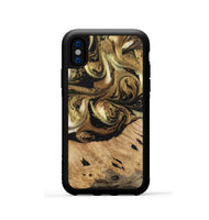 iPhone Xs Wood Phone Case - Ismael (Black & White, 741427)