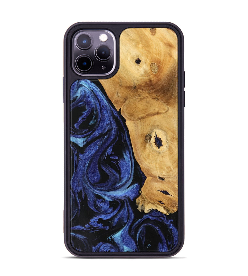 iPhone 11 Pro Max Wood Phone Case - Amma (Blue, 741435)