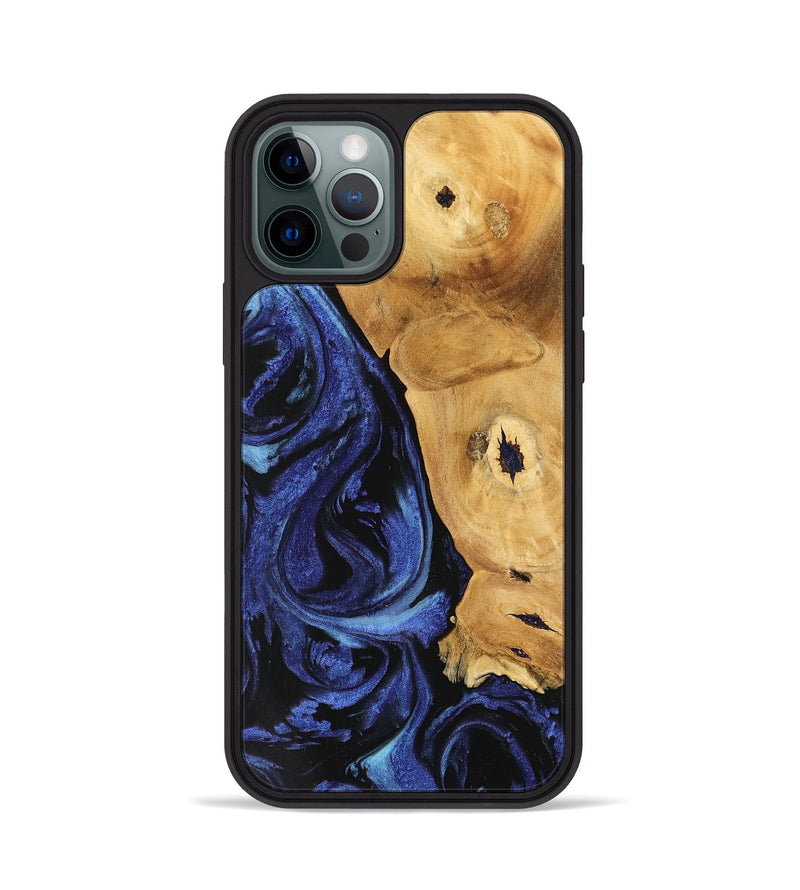 iPhone 12 Pro Wood Phone Case - Amma (Blue, 741435)