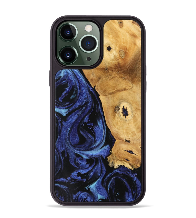 iPhone 13 Pro Max Wood Phone Case - Amma (Blue, 741435)