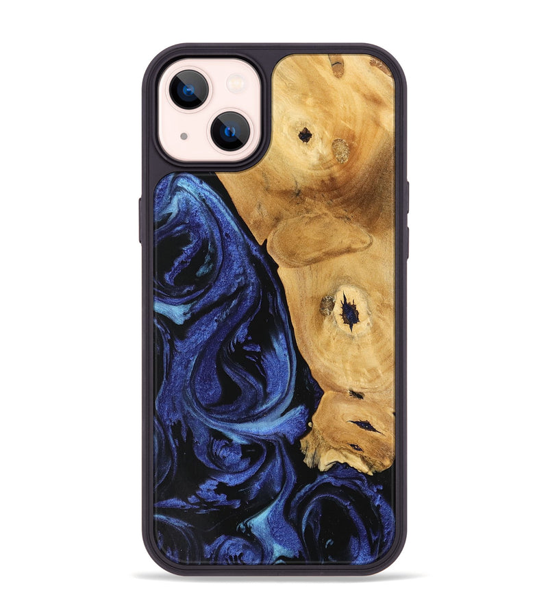 iPhone 14 Plus Wood Phone Case - Amma (Blue, 741435)