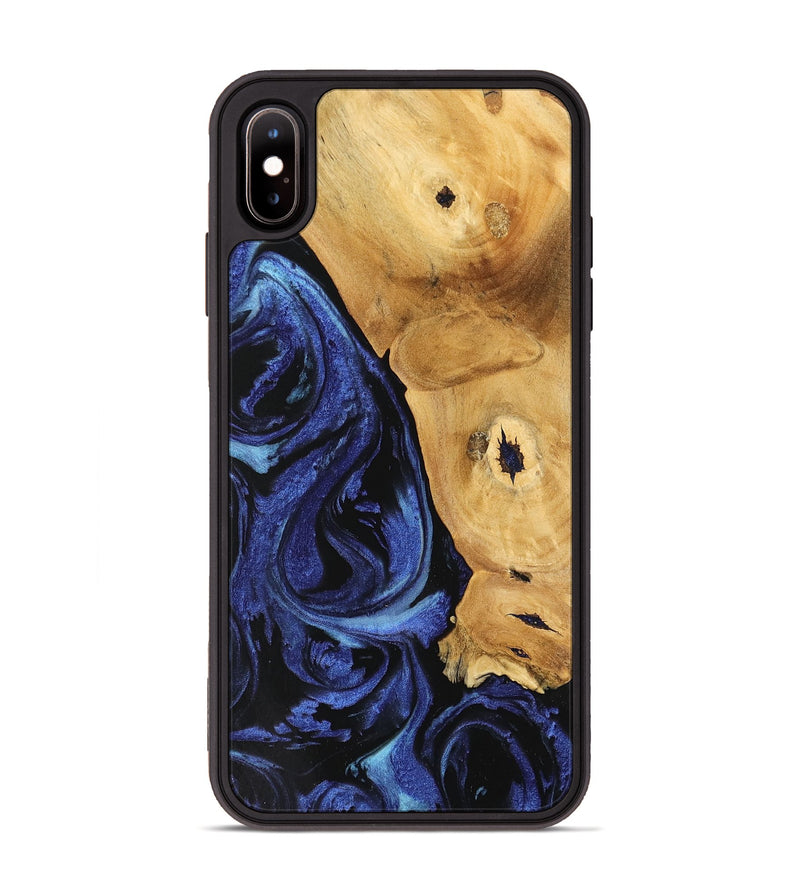 iPhone Xs Max Wood Phone Case - Amma (Blue, 741435)