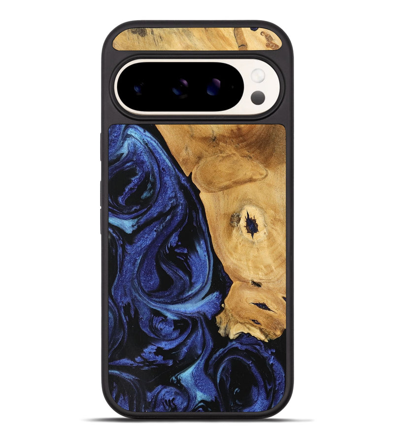 Pixel 9 Pro XL Wood Phone Case - Amma (Blue, 741435)