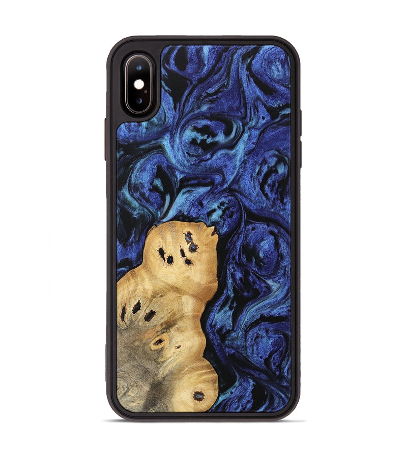 iPhone Xs Max Wood Phone Case - Aisha (Blue, 741437)