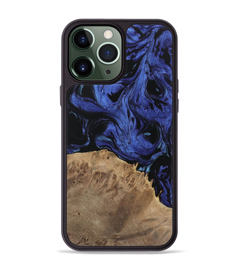 iPhone 13 Pro Max Wood Phone Case - Sonya (Blue, 741438)