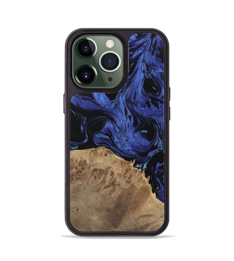 iPhone 13 Pro Wood Phone Case - Sonya (Blue, 741438)