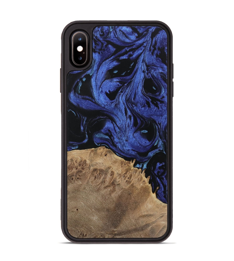 iPhone Xs Max Wood Phone Case - Sonya (Blue, 741438)