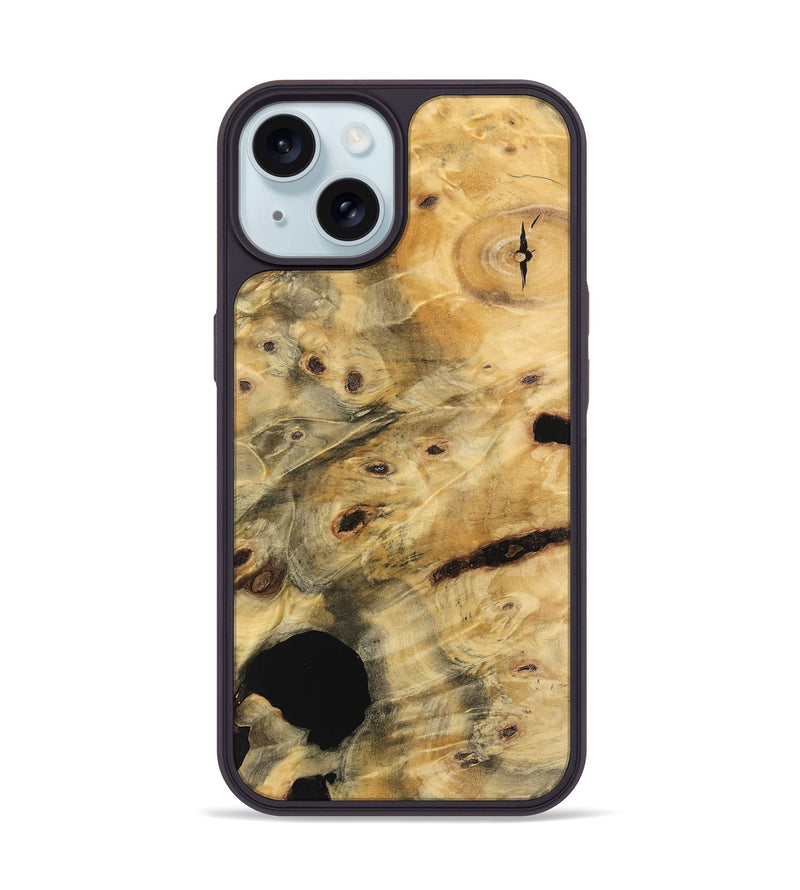 iPhone 15 Wood Phone Case - Braydon (Wood Burl, 741441)