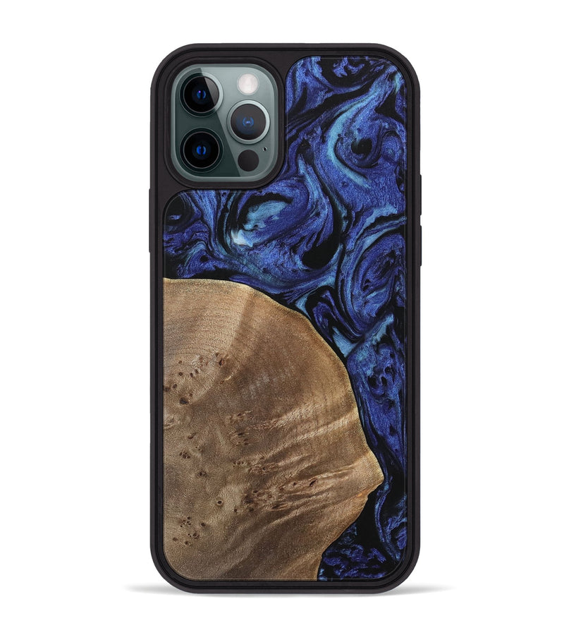 iPhone 12 Pro Max Wood Phone Case - Jackie (Blue, 741449)