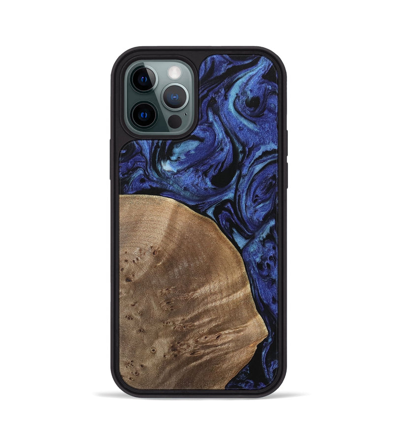 iPhone 12 Pro Wood Phone Case - Jackie (Blue, 741449)