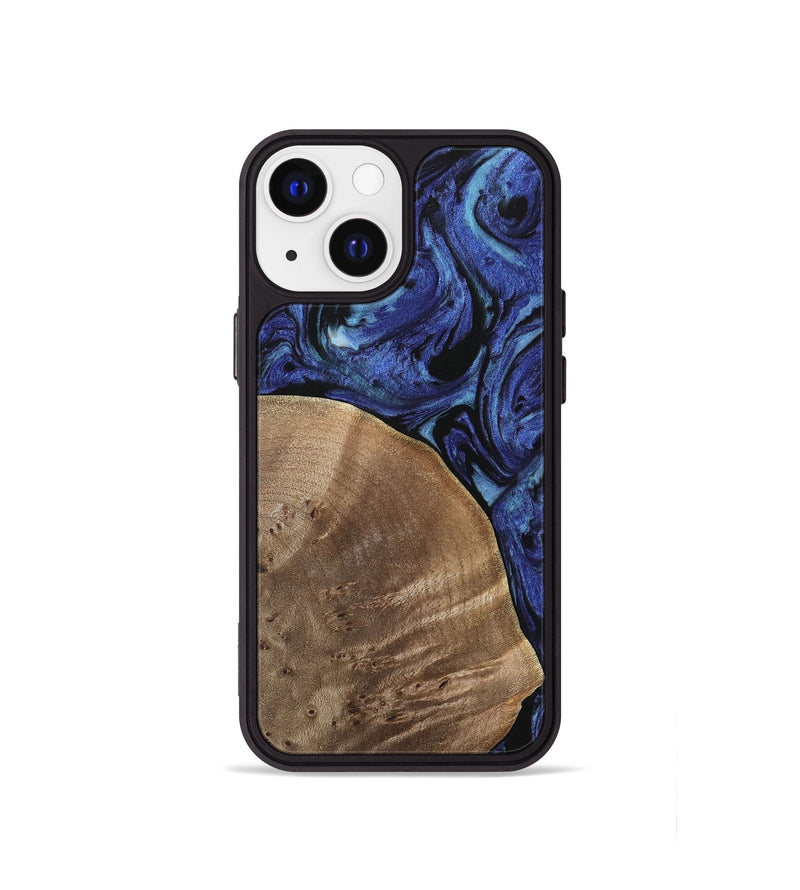 iPhone 13 mini Wood Phone Case - Jackie (Blue, 741449)