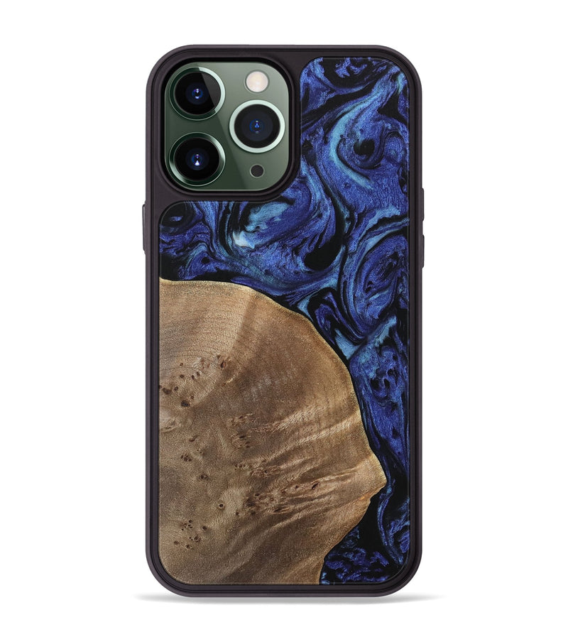 iPhone 13 Pro Max Wood Phone Case - Jackie (Blue, 741449)