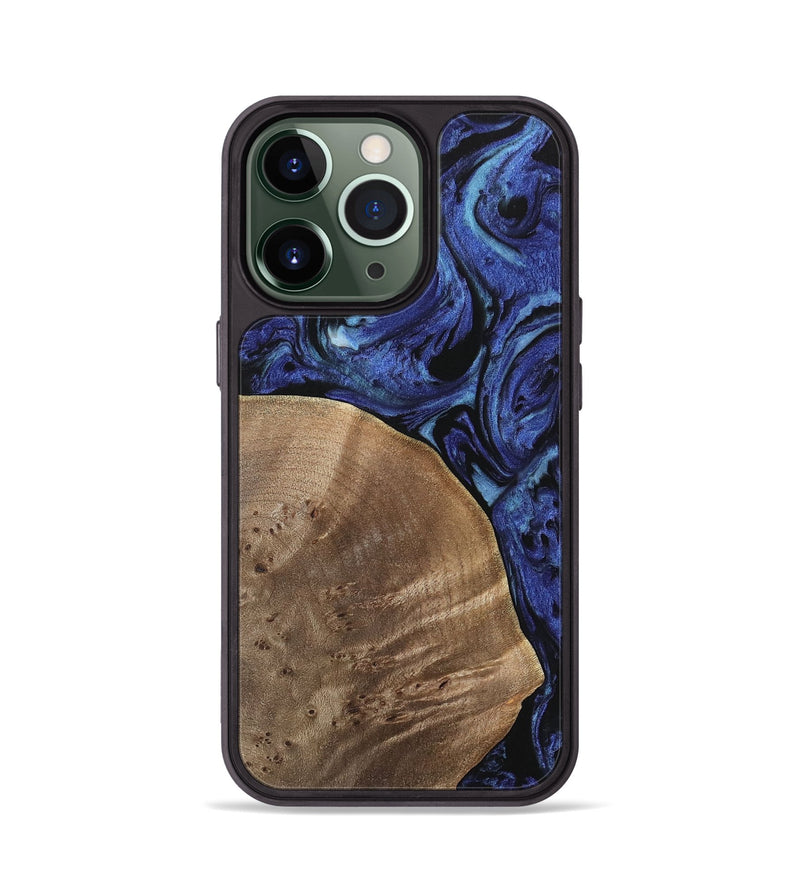 iPhone 13 Pro Wood Phone Case - Jackie (Blue, 741449)