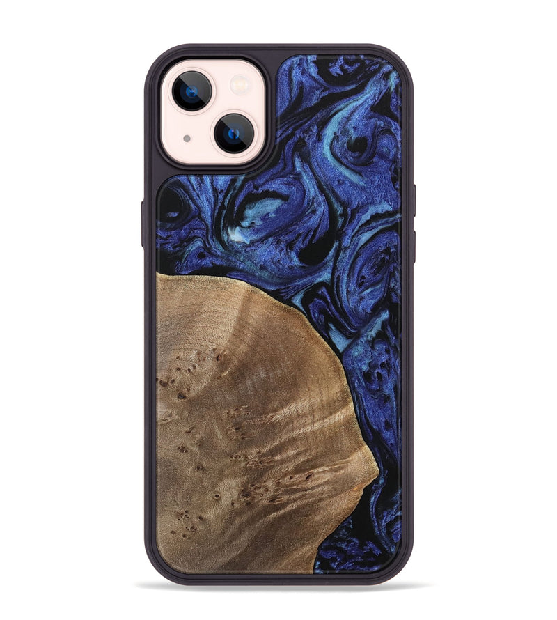 iPhone 14 Plus Wood Phone Case - Jackie (Blue, 741449)