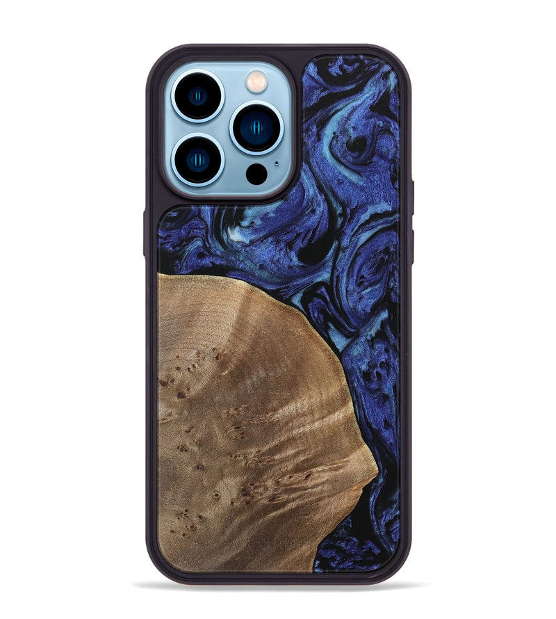 iPhone 14 Pro Max Wood Phone Case - Jackie (Blue, 741449)