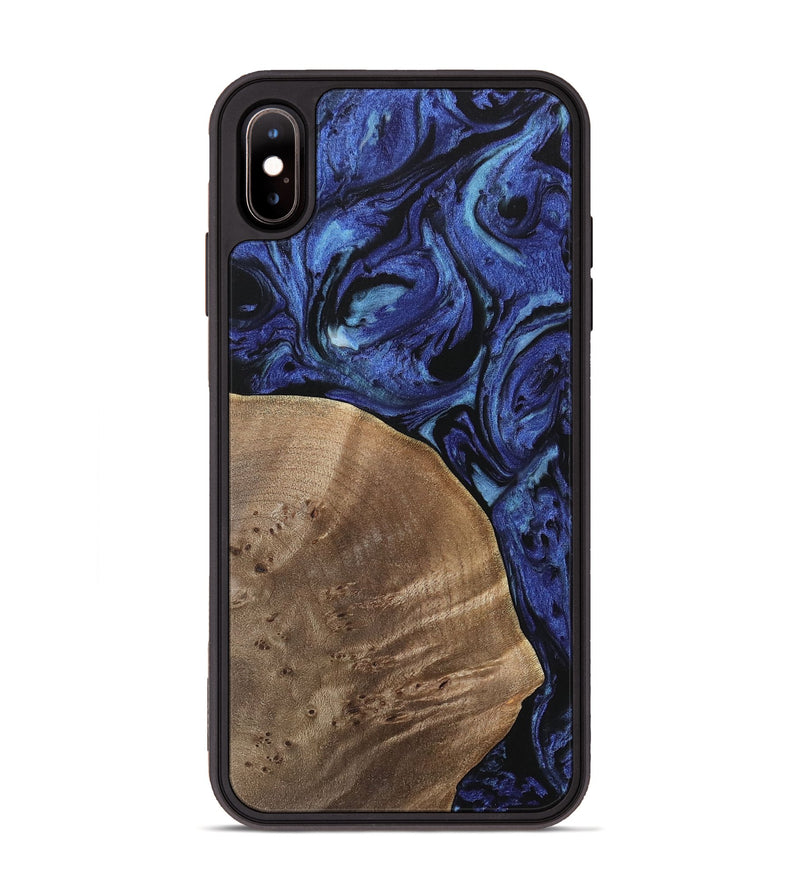 iPhone Xs Max Wood Phone Case - Jackie (Blue, 741449)