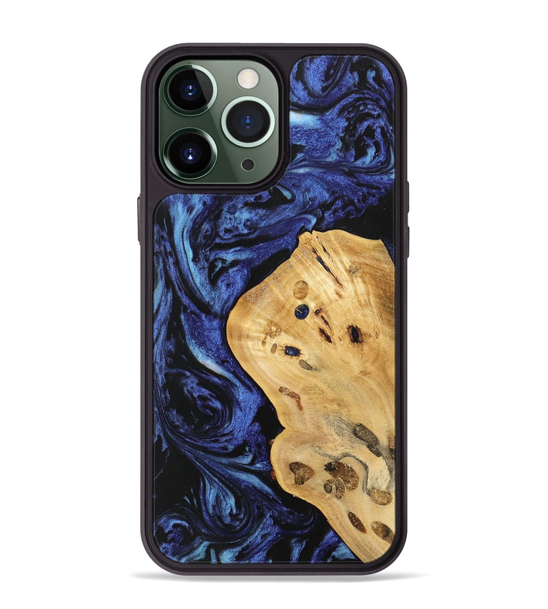 iPhone 13 Pro Max Wood Phone Case - Carlin (Blue, 741453)