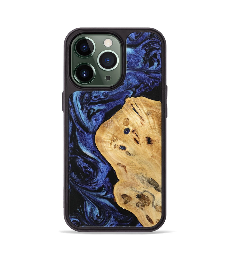 iPhone 13 Pro Wood Phone Case - Carlin (Blue, 741453)