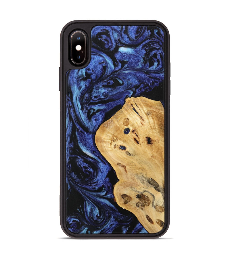 iPhone Xs Max Wood Phone Case - Carlin (Blue, 741453)