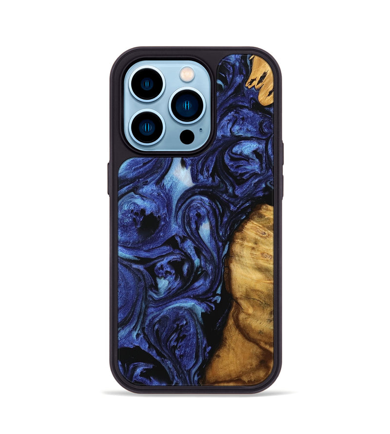 iPhone 14 Pro Wood Phone Case - Gerrard (Blue, 741465)