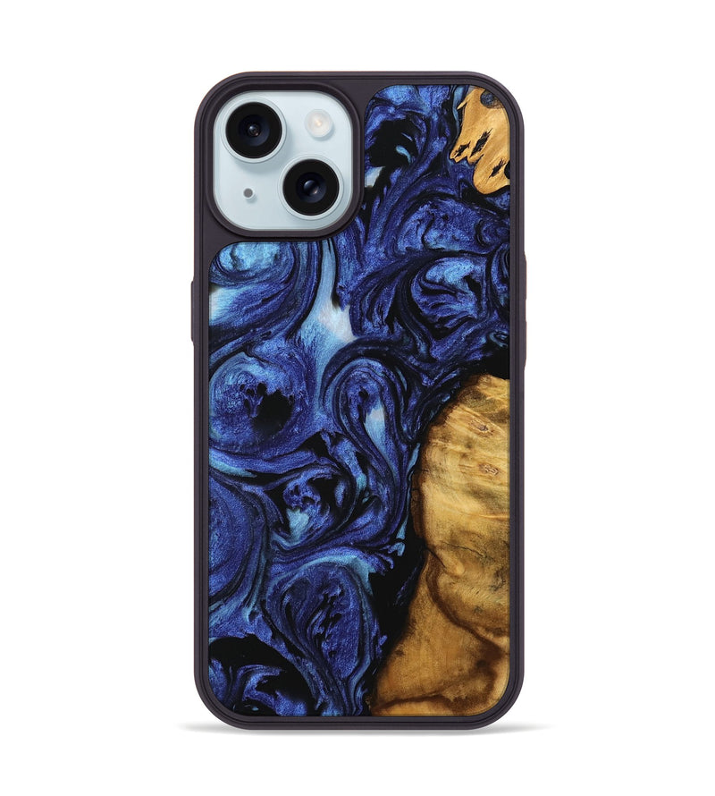 iPhone 15 Wood Phone Case - Gerrard (Blue, 741465)