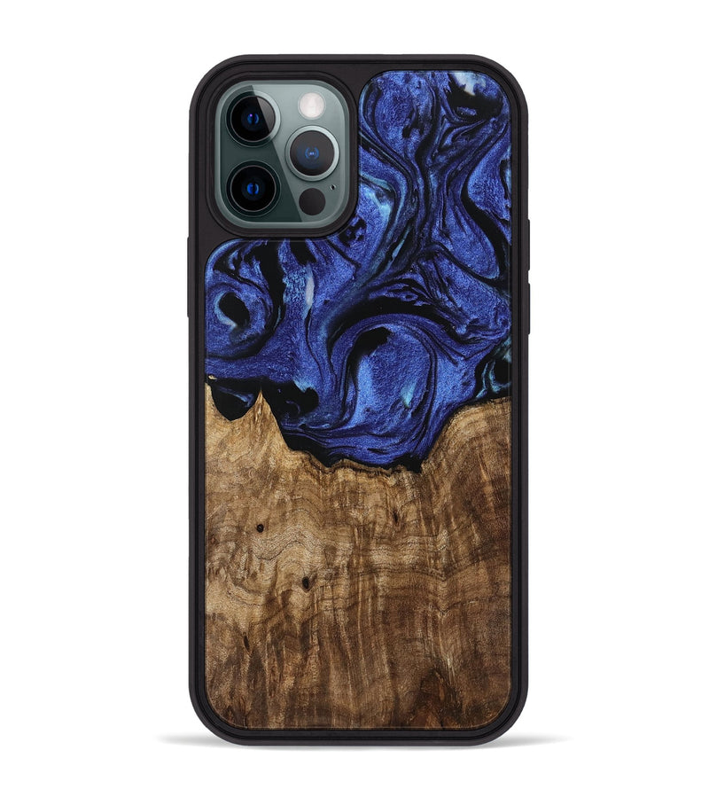 iPhone 12 Pro Max Wood Phone Case - Suzy (Blue, 741466)