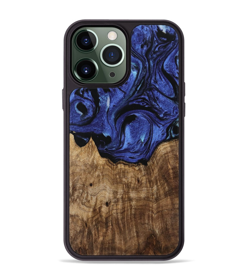 iPhone 13 Pro Max Wood Phone Case - Suzy (Blue, 741466)